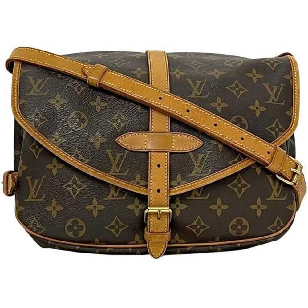 Louis Vuitton Saumur Shoulder Bag Brown Crossbody Flap Sling